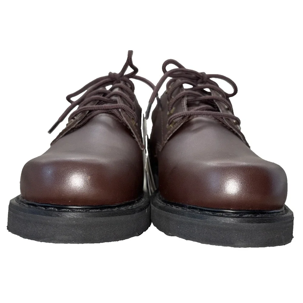 NEW Work America Responder Service Oxford Men's Size 9.5D Brown Leather Lace Up
